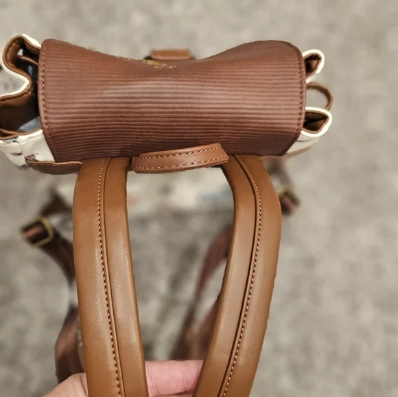 Loungefly Disney Winnie Pooh Character Cream & Brown Print Backpack - Picture 9 of 16